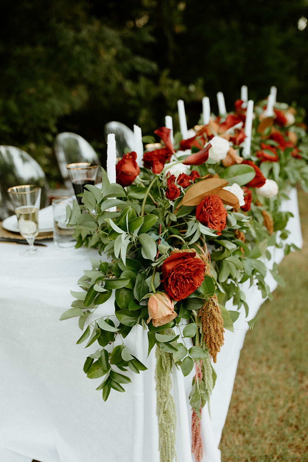 Garden Table Setup at Thistle Hill Estate