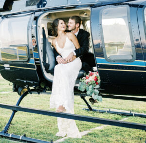 Wedding Send Off Photo by Helicopter